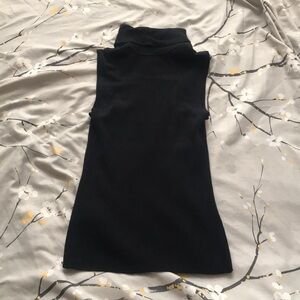 White House Black Market black knit turtleneck sweater